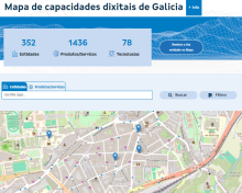 O Mapa de Capacidades Dixitais de Galicia ofrece información sobre máis de 350 empresas e 1.300 produtos e servizos